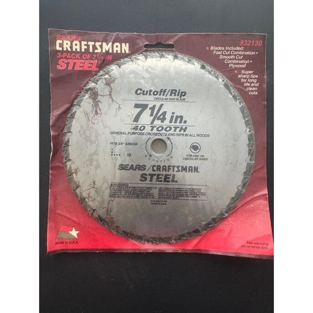 Craftsman 7 1/4 inch 40-tooth steel circular saw blade